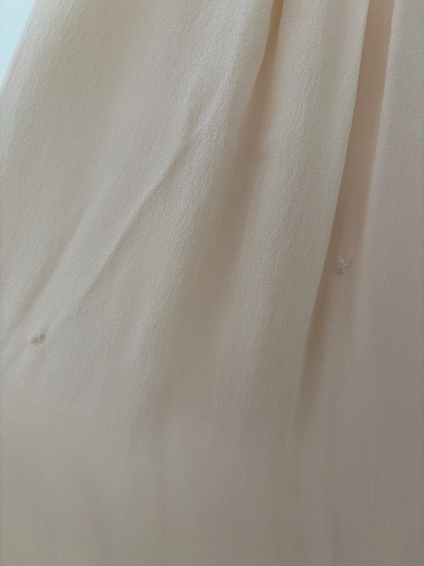 1930s Antique Pure Silk Crepe Embroidered Romantic Lace Bridal Dress