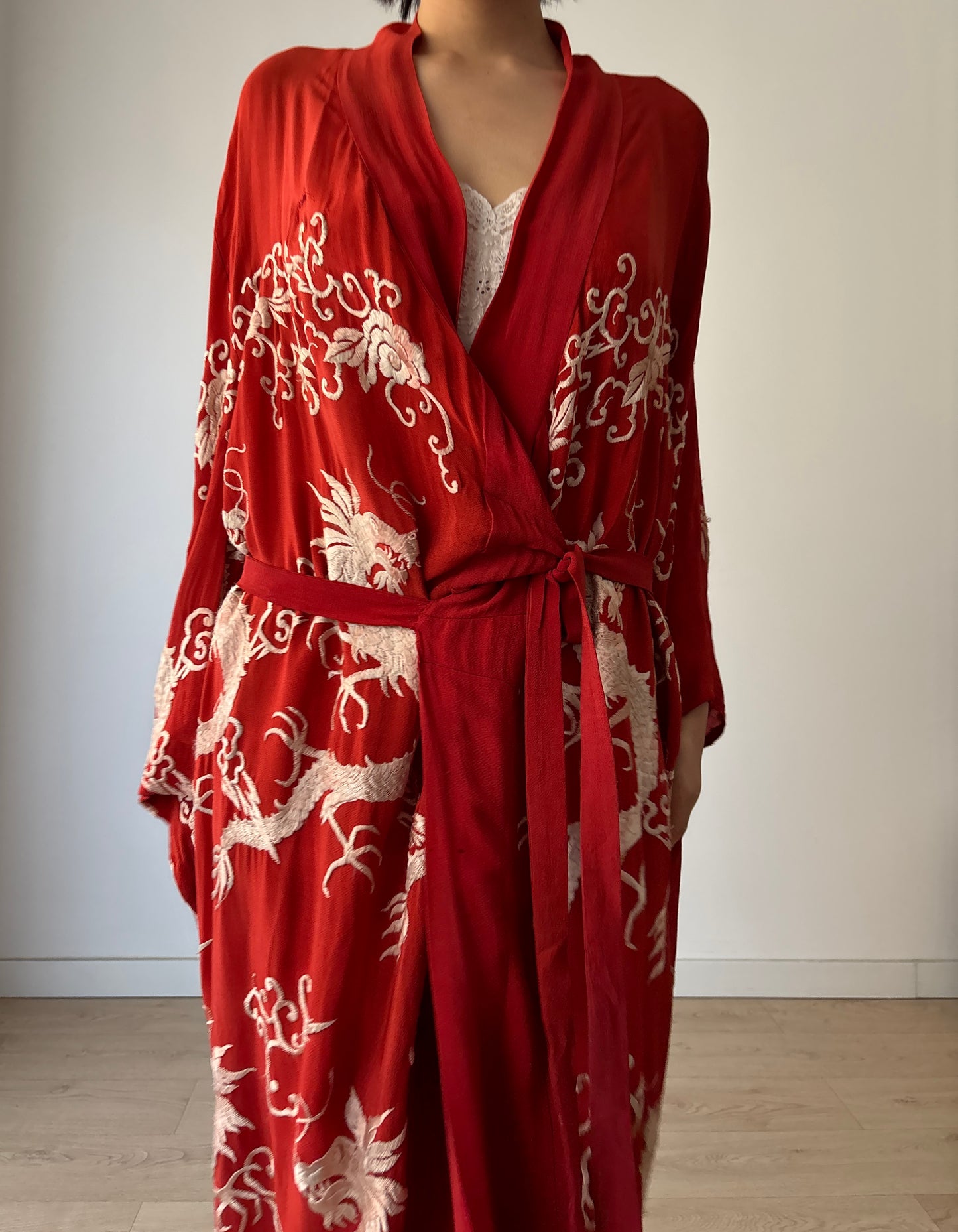 1920s silk Chinese handmade Kimono Jacket, 1920s Jazz Age Art Dec Silk Kimono