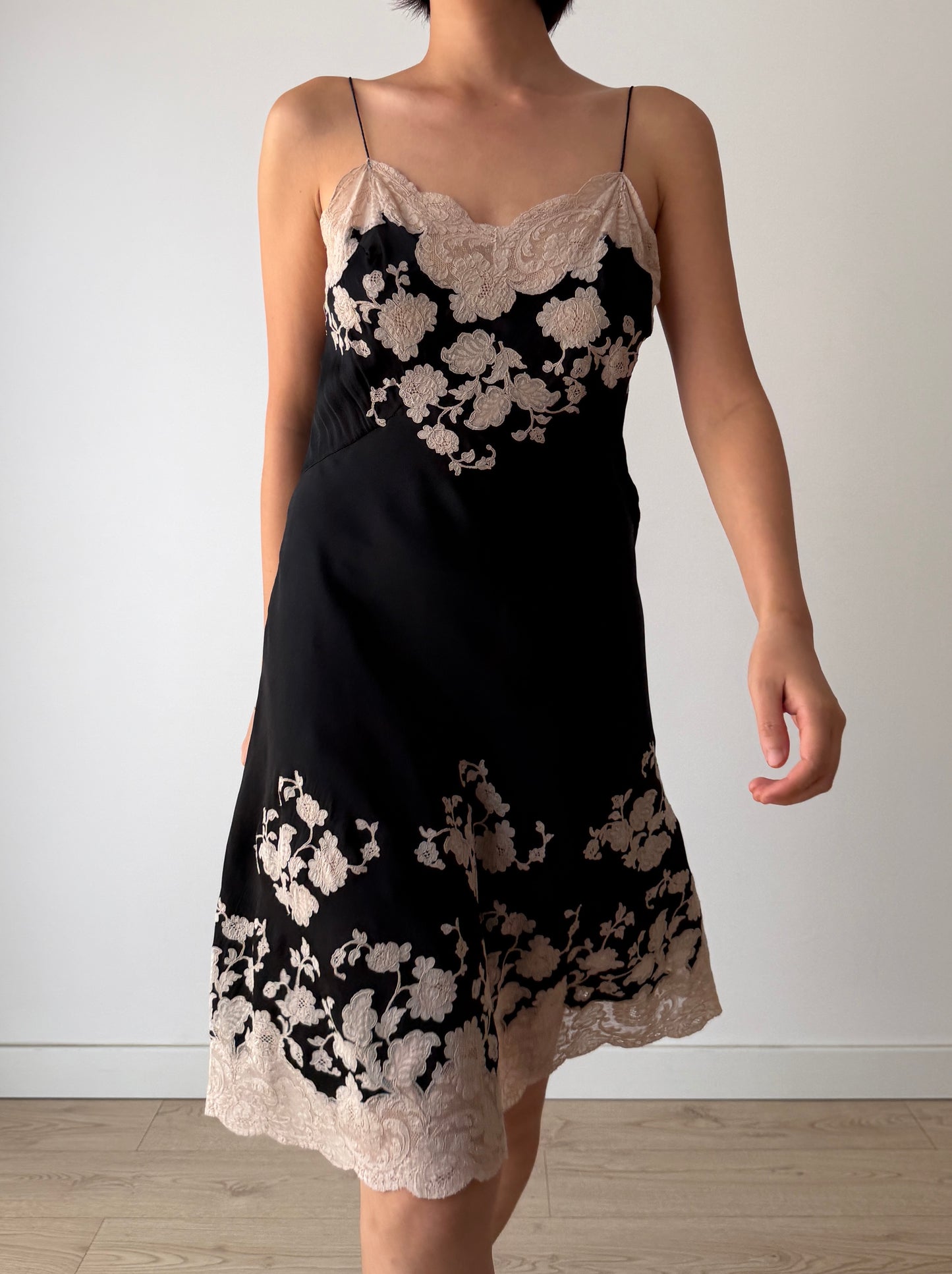 Reserved, 2 black slip dresses