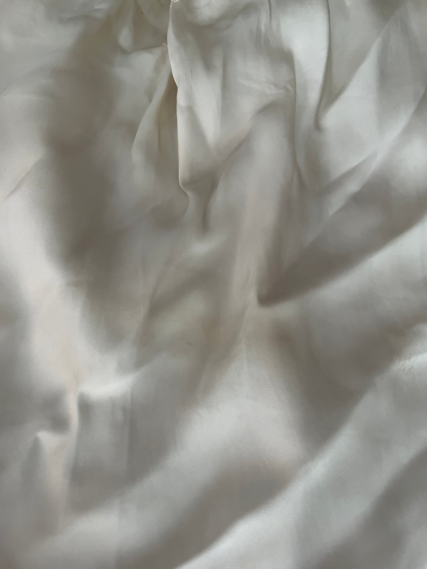 1940s Antique White Lace Liquid Silk Satin Bridal Slip Dres