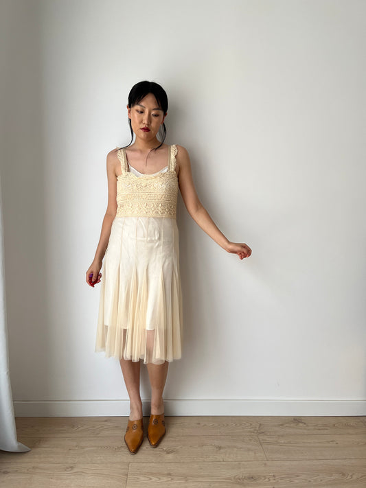 Antique 1800s Style Vintage Lace Renaissance Victorian Nightgown