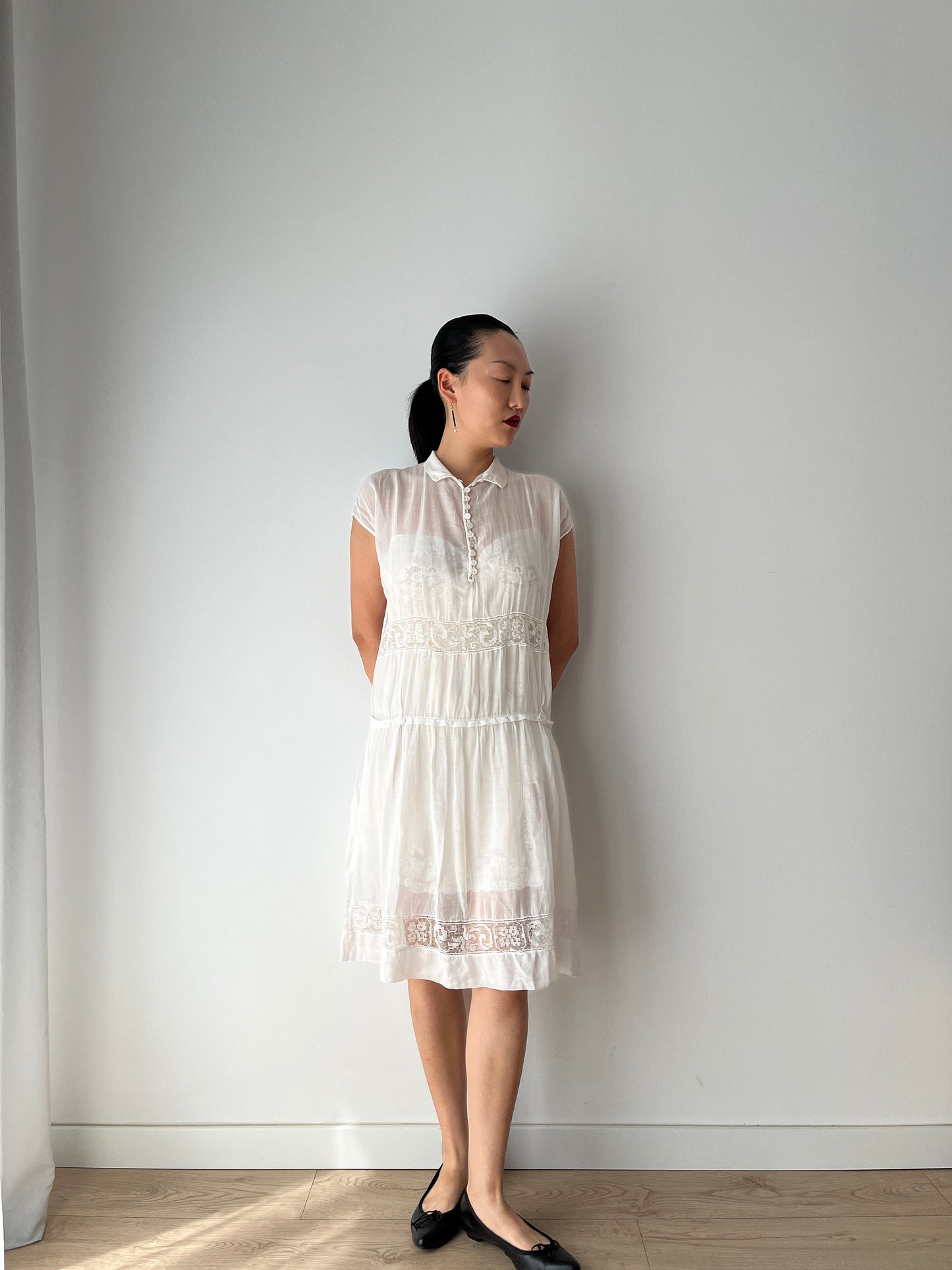 Antique 1800s Lace Renaissance Victorian Nightgown, Vintage French Parisian Lace Dress