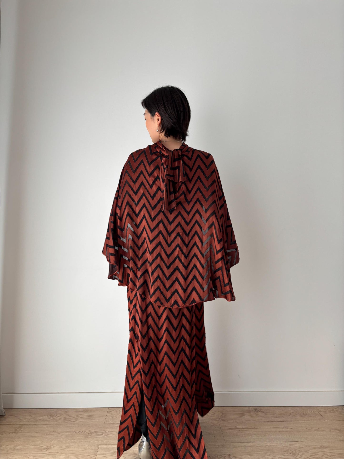 Romantic Silk Art Deco 1920s Oriental Gown Hollywood Great Gatsby Burlesque flapper Evening Dress