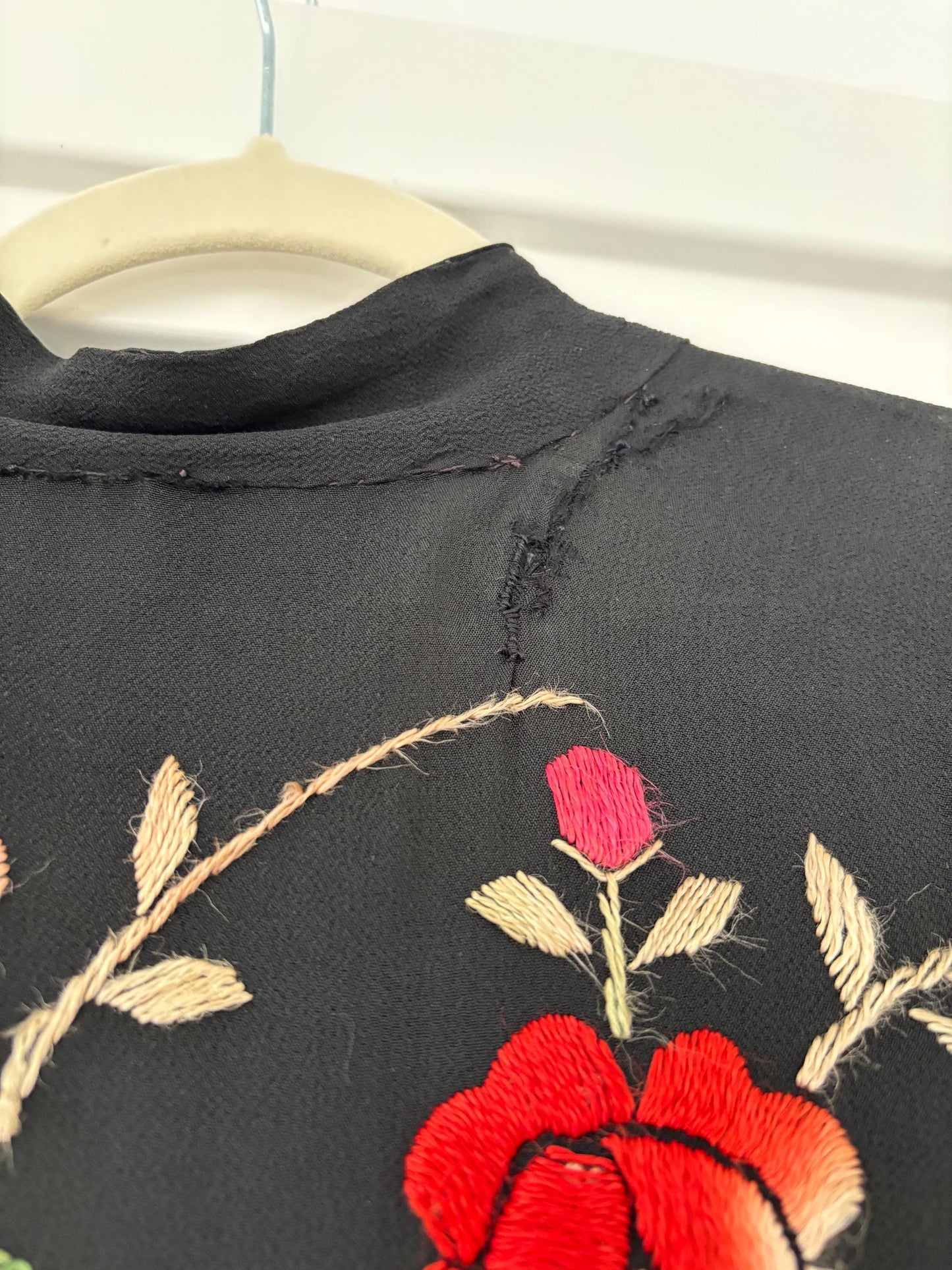 1930s 1920s silk Chinese handmade Kimono Jacket, 1920s Jazz Age Art Dec Silk Kimono