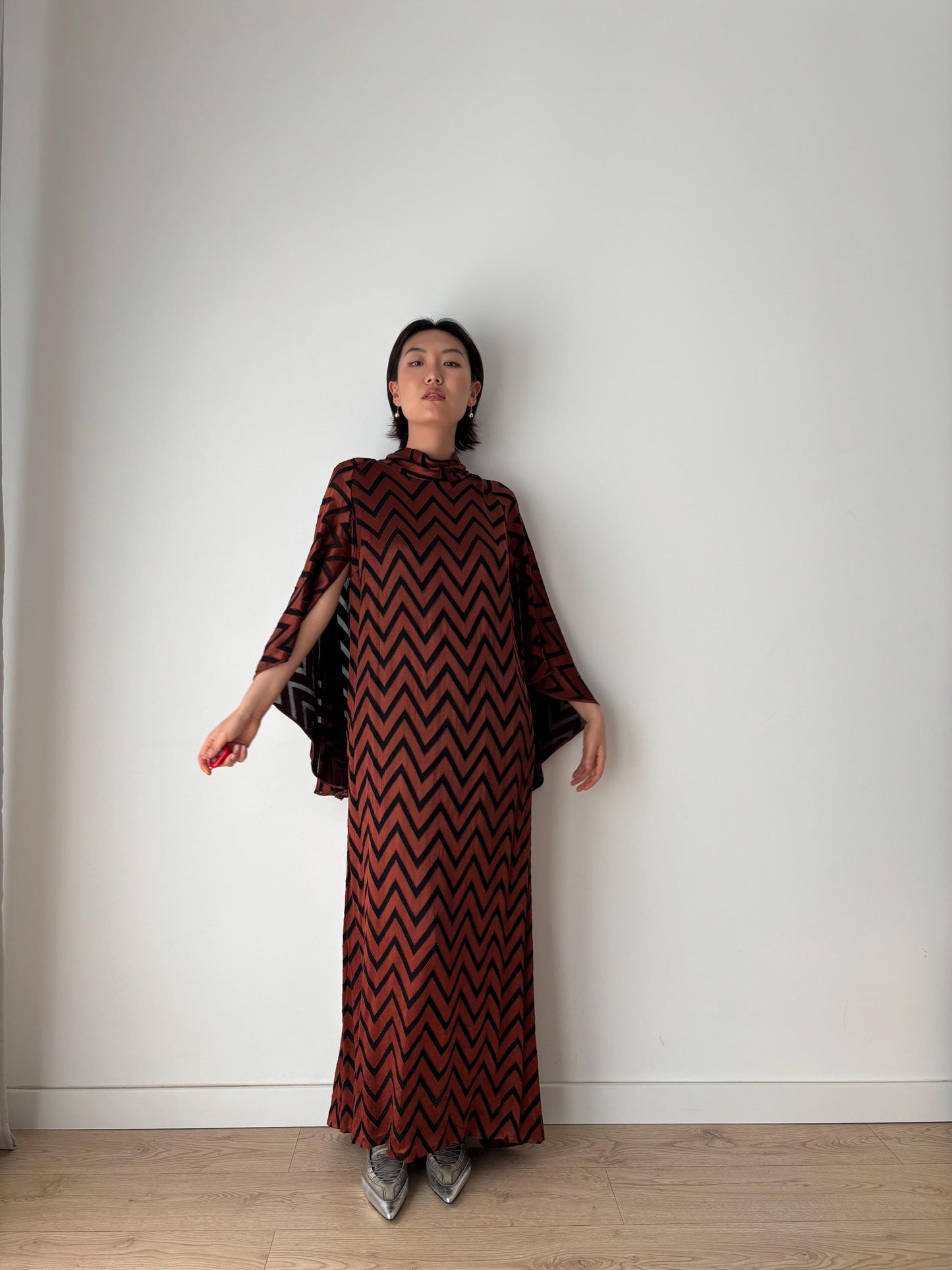 Romantic Silk Art Deco 1920s Oriental Gown Hollywood Great Gatsby Burlesque flapper Evening Dress