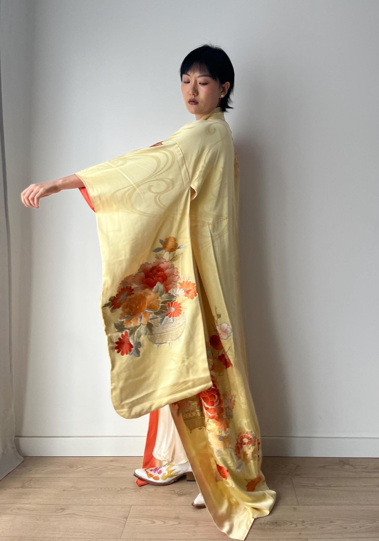 Vintage silk handmade Kimono Jacket, 1920s Style Jazz Age Art Dec Silk Kimono Robe/Jacket