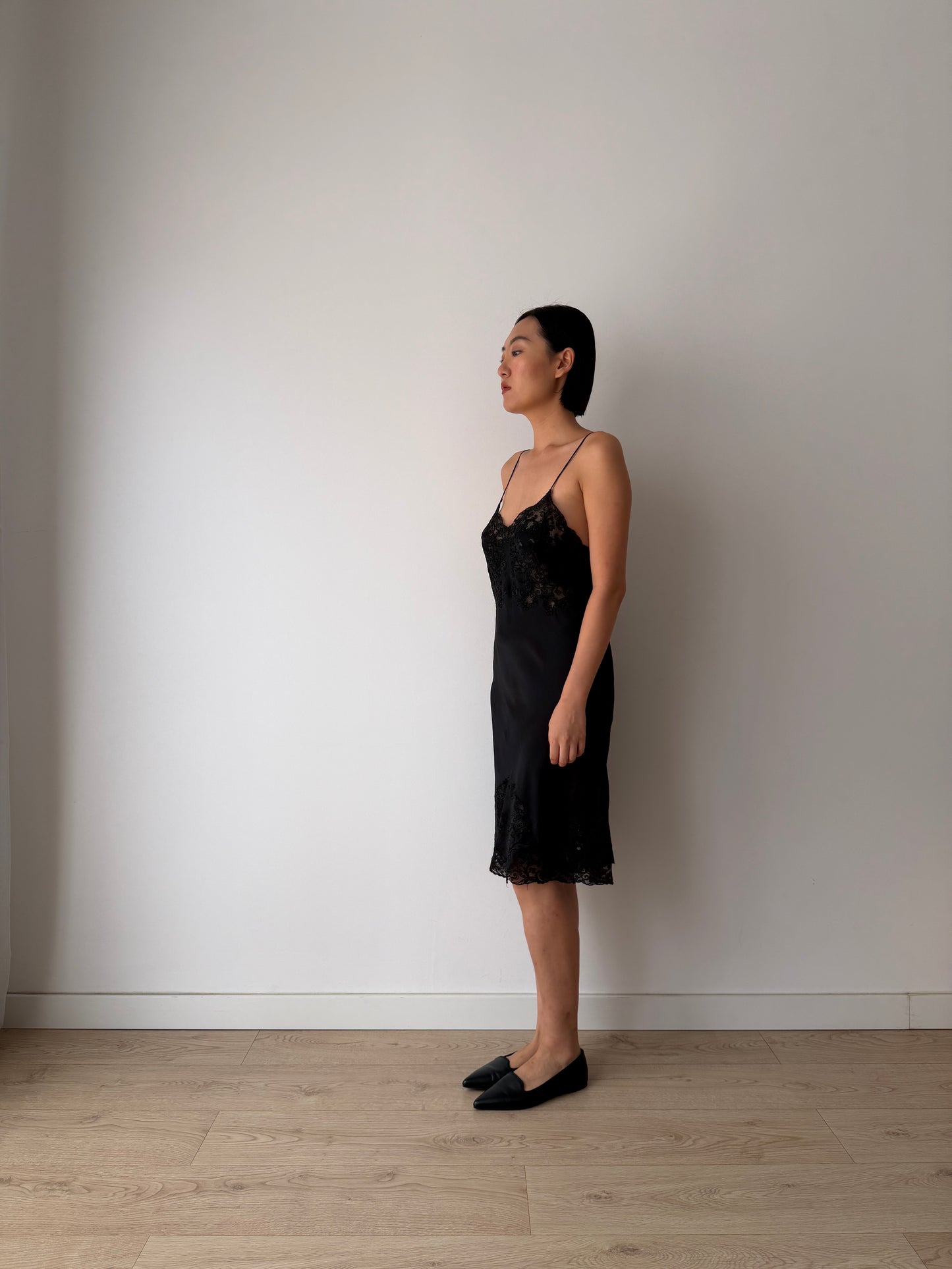 Reserved, 2 black slip dresses