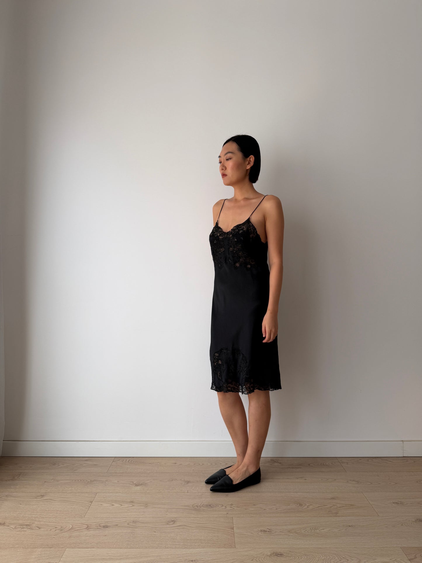 Reserved, 2 black slip dresses