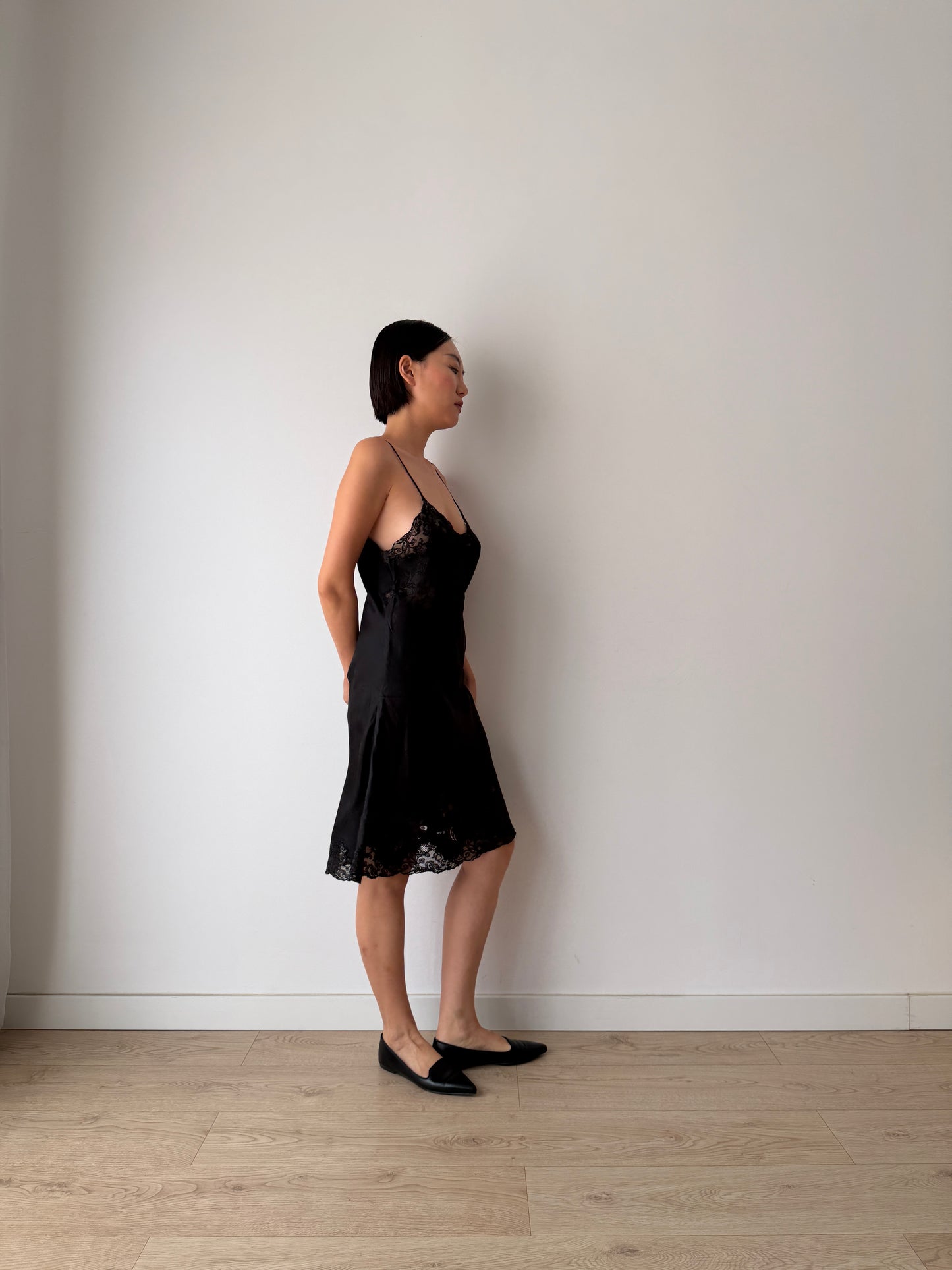 Reserved, 2 black slip dresses