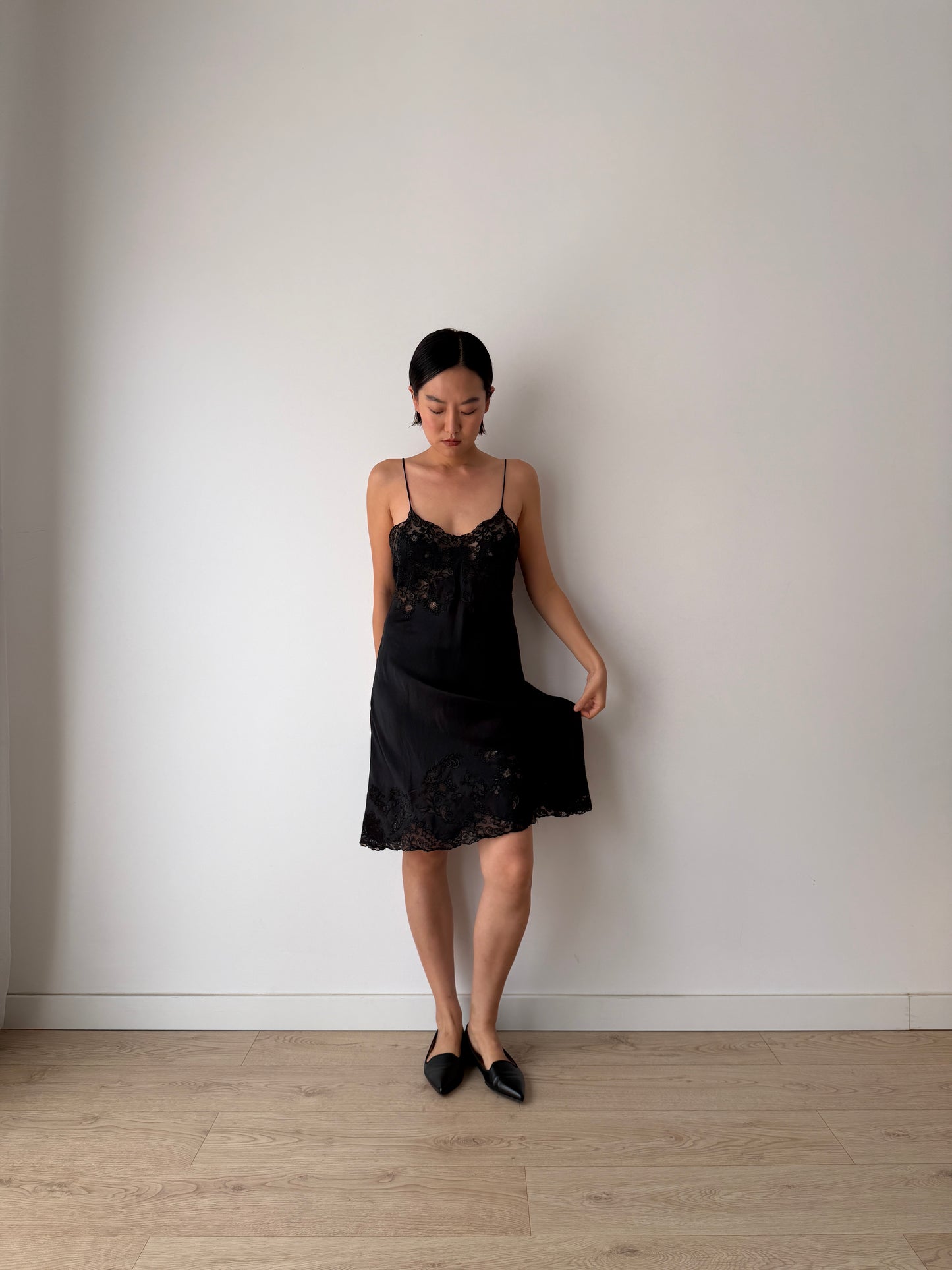 Reserved, 2 black slip dresses