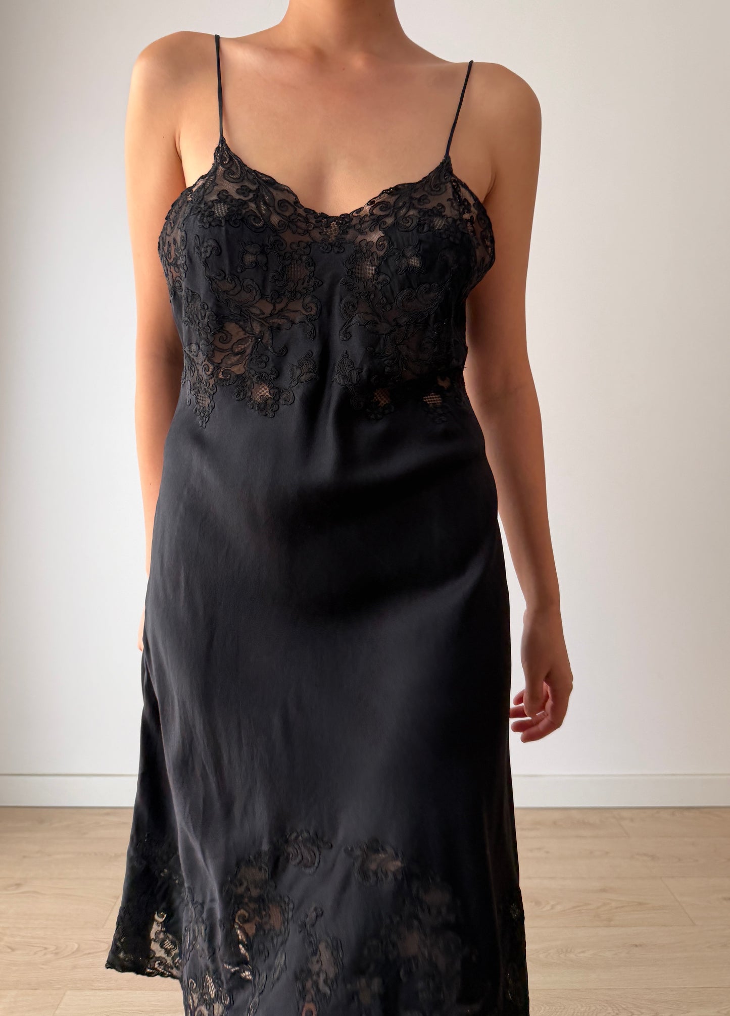 Reserved, 2 black slip dresses