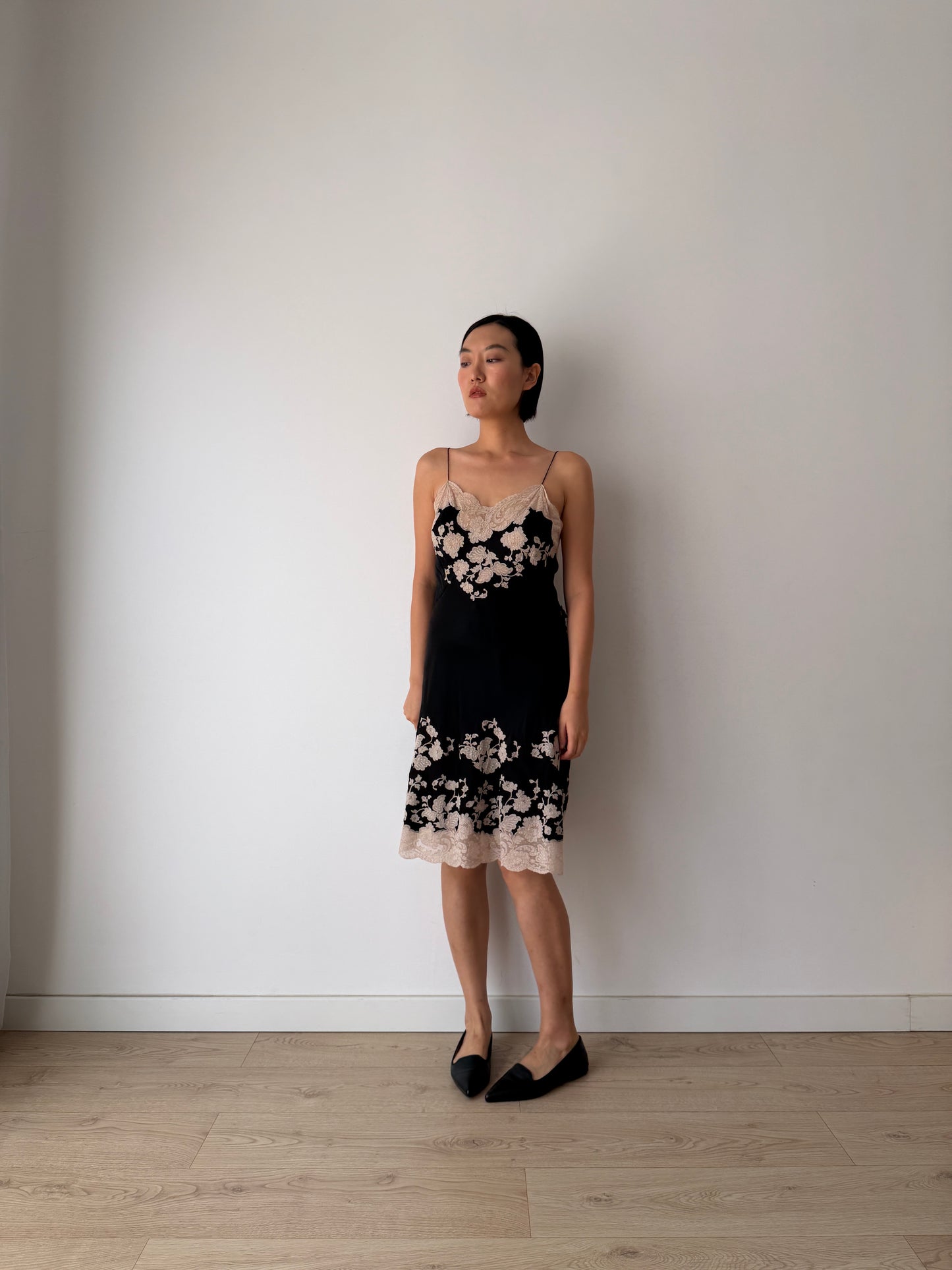 Reserved, 2 black slip dresses