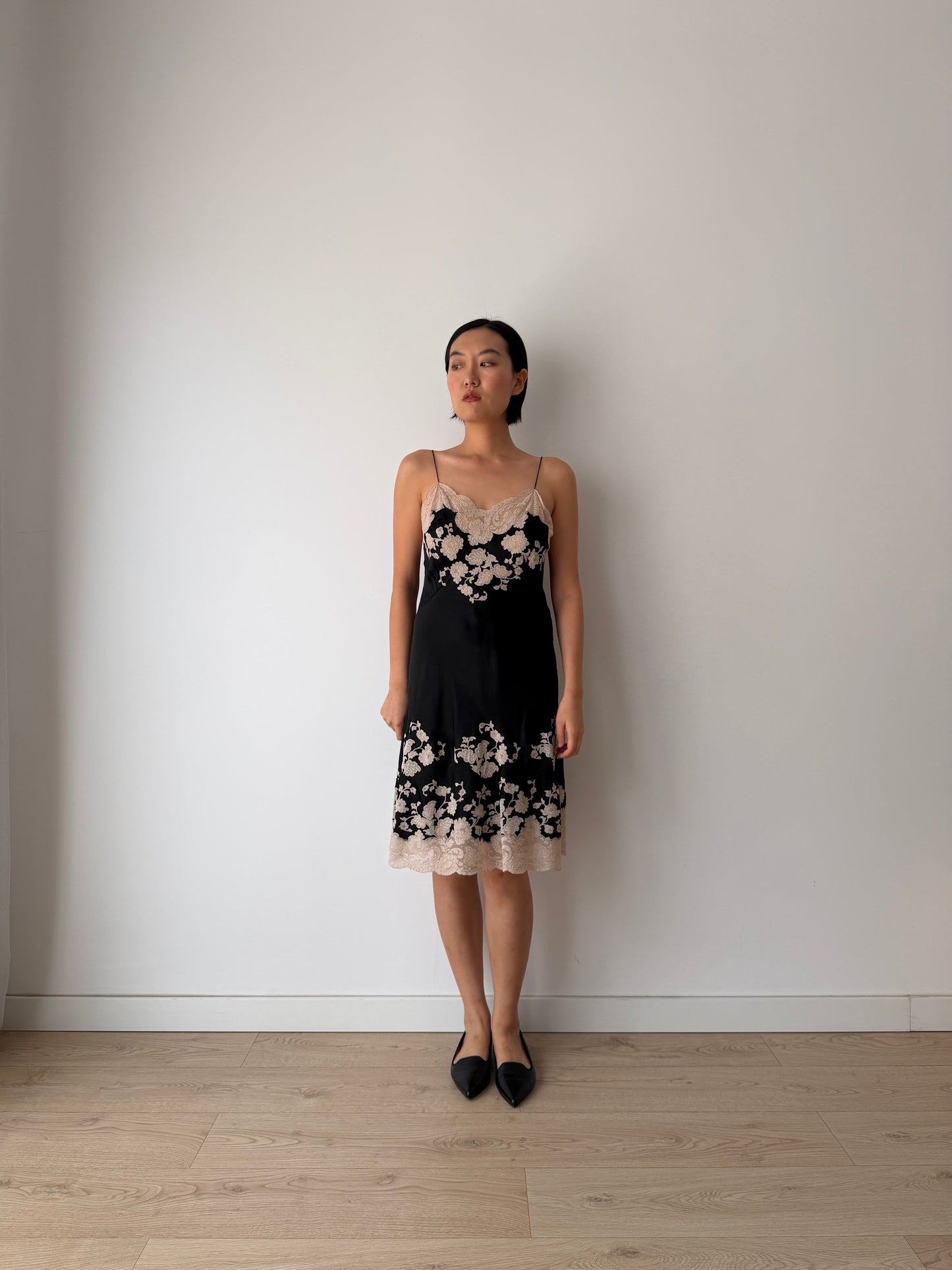 Reserved, 2 black slip dresses