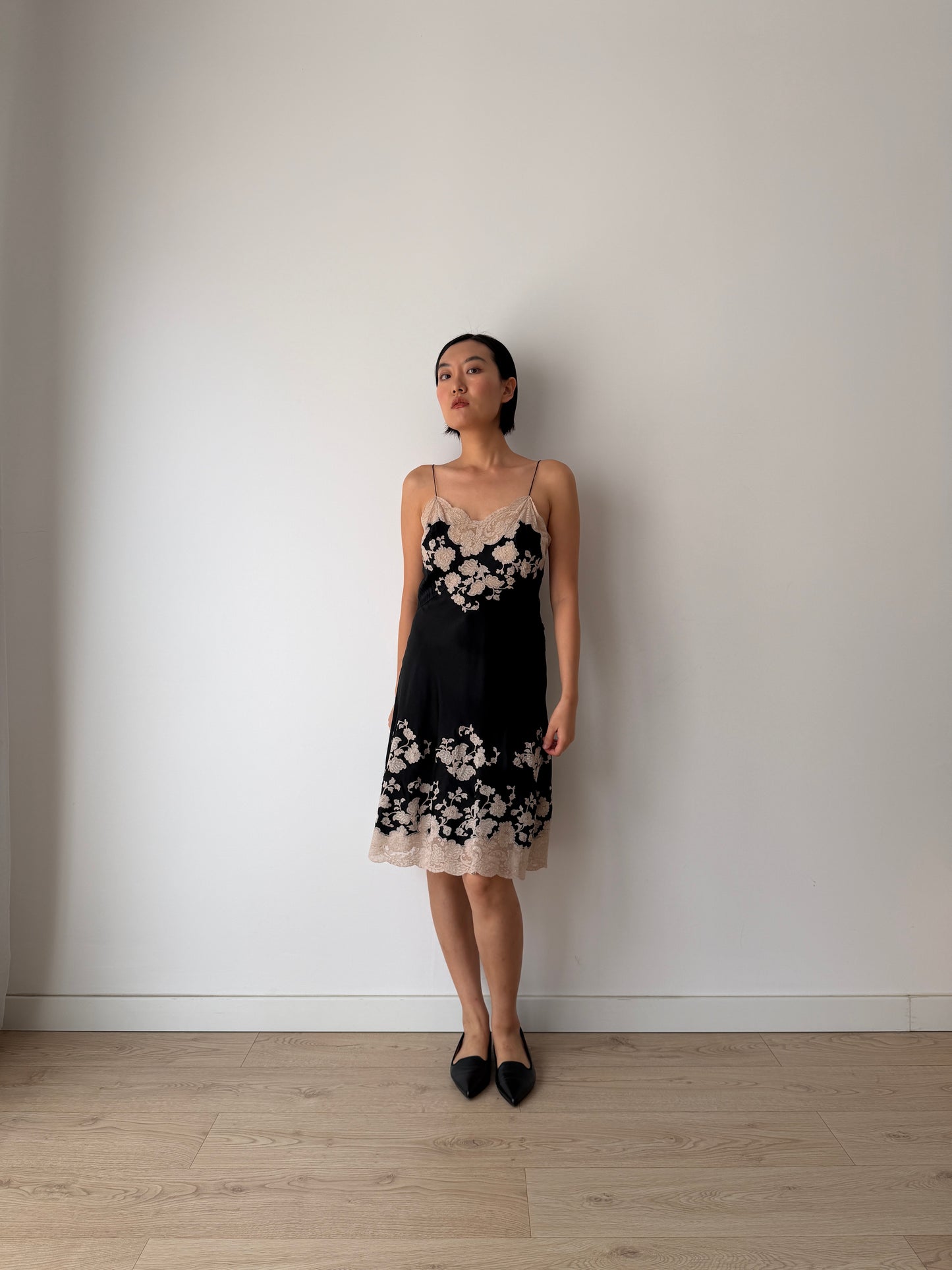 Reserved, 2 black slip dresses