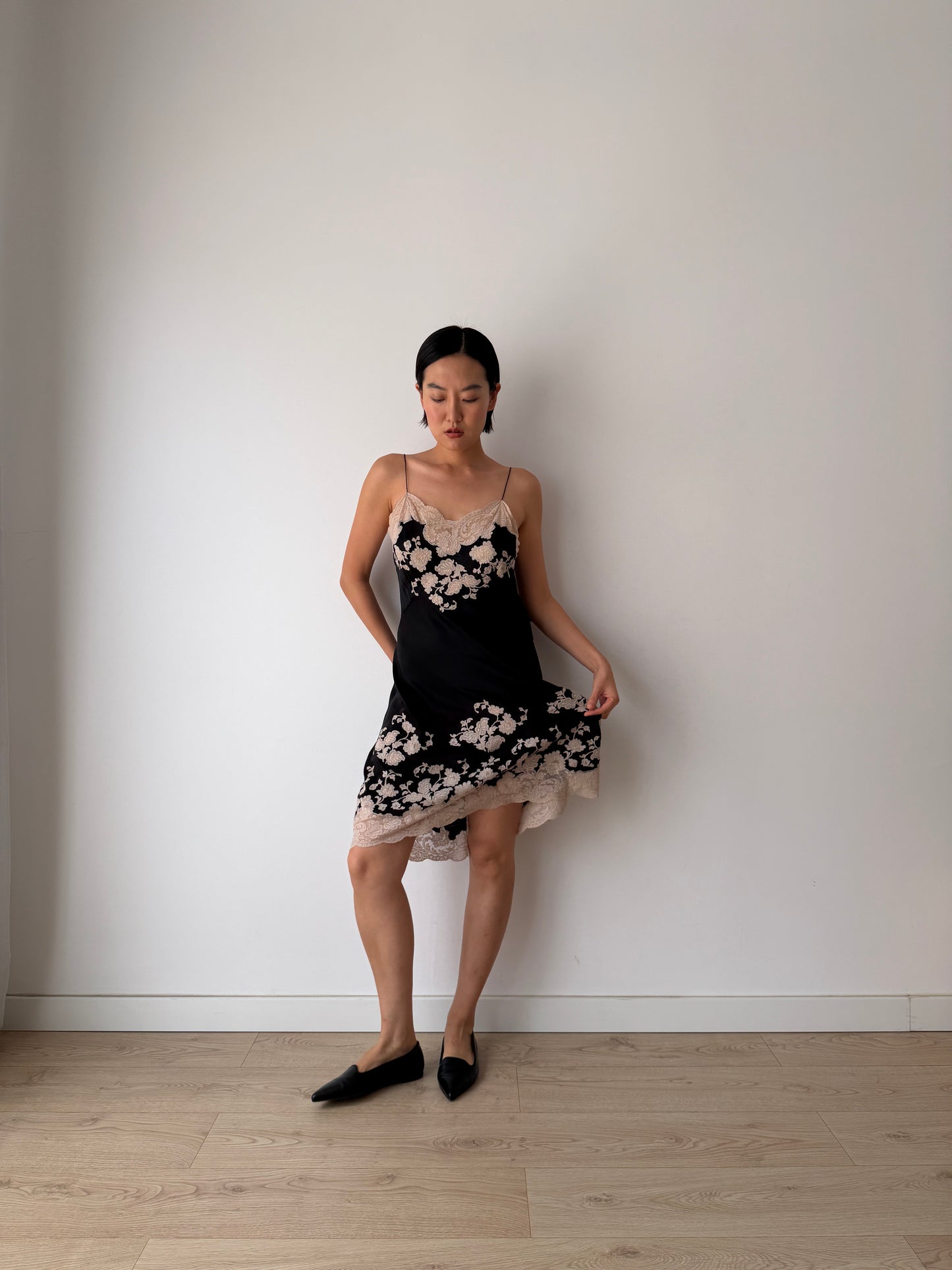 Reserved, 2 black slip dresses