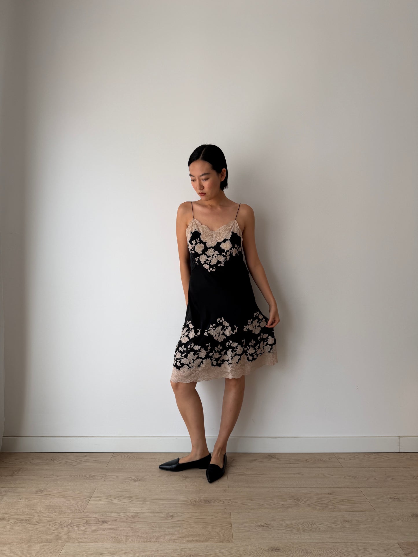 Reserved, 2 black slip dresses