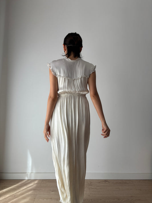 1930s–1940s Vintage Bias Cut Wedding Dress