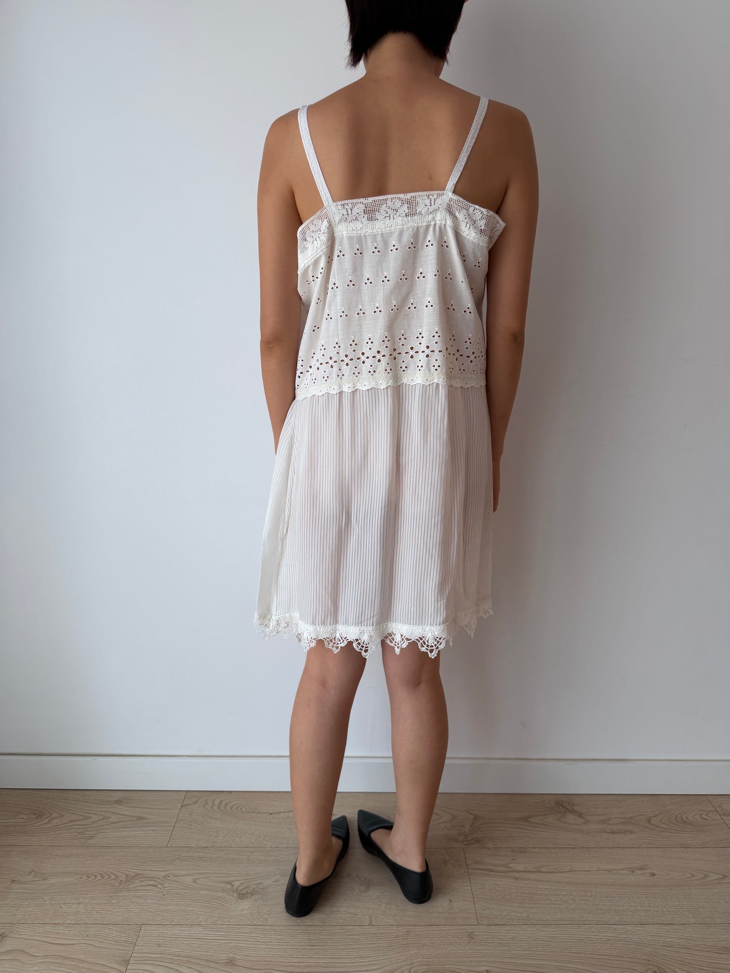 1930s White Cotton Lace NightDress