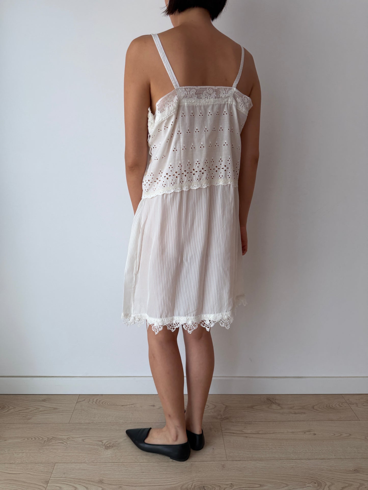 1930s White Cotton Lace NightDress