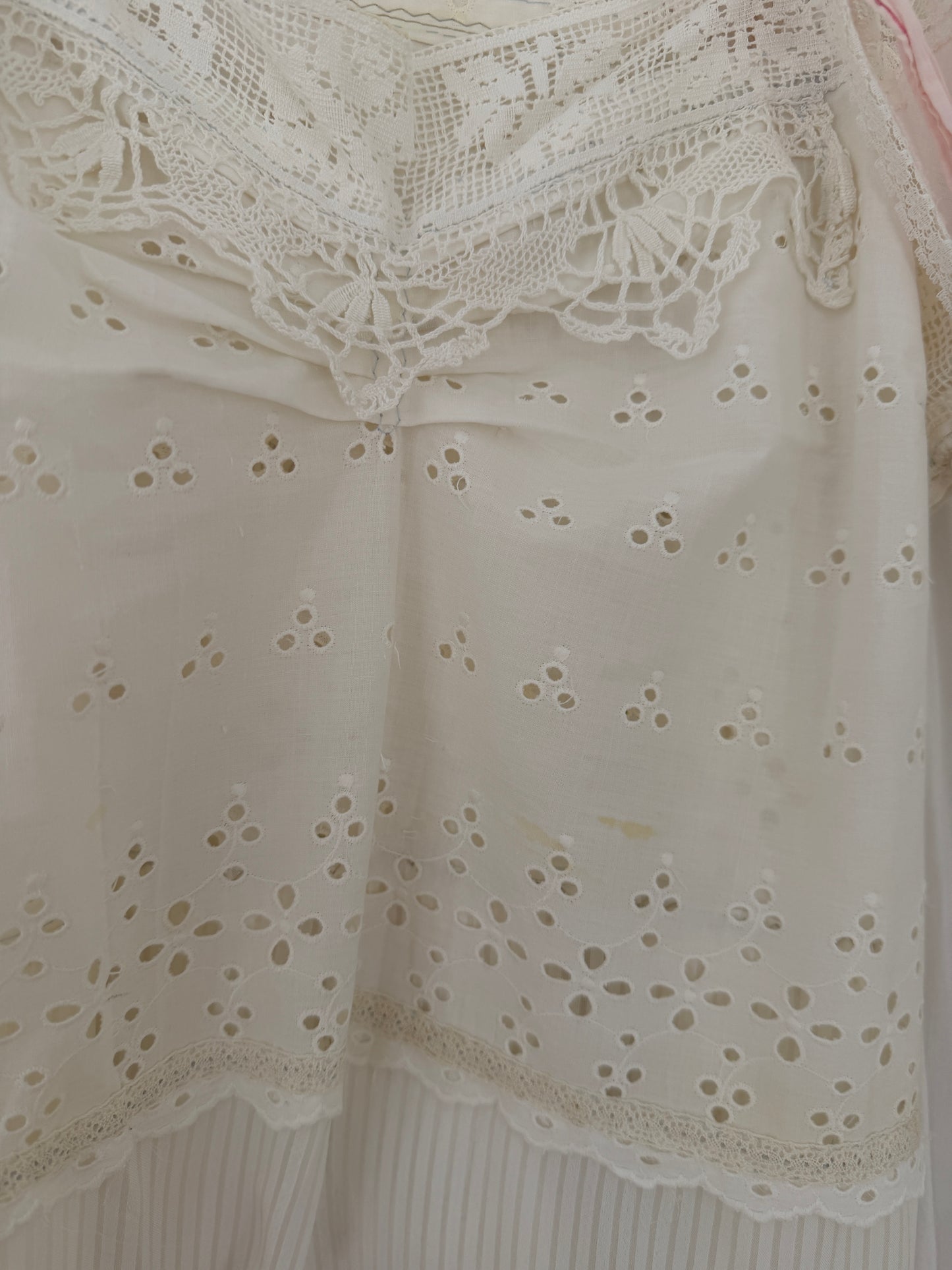 1930s White Cotton Lace NightDress