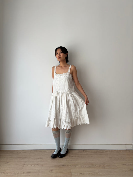 1910s Edwardian Cotton Dress
