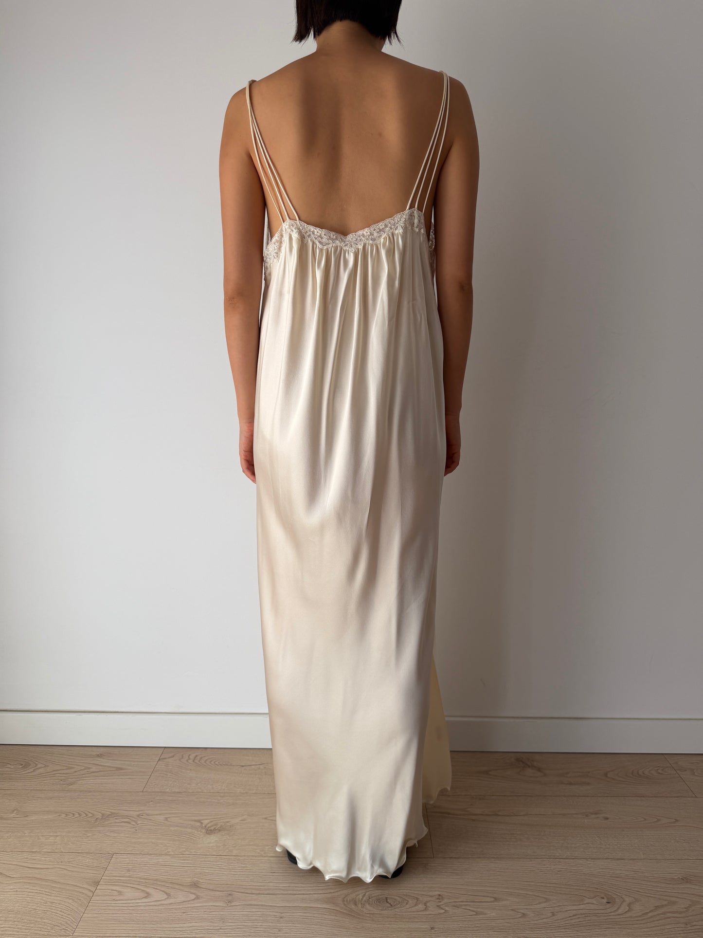 Rare Vintage Florentine Pure Silk Nightgown & Robe Set