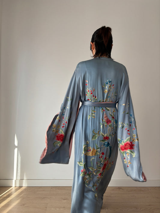 1930s 1920s silk Japanese handmade embroidery Kimono Jacket