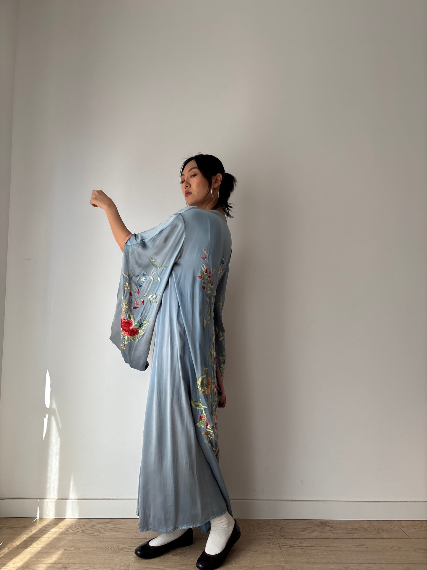 1930s 1920s silk Japanese handmade embroidery Kimono Jacket