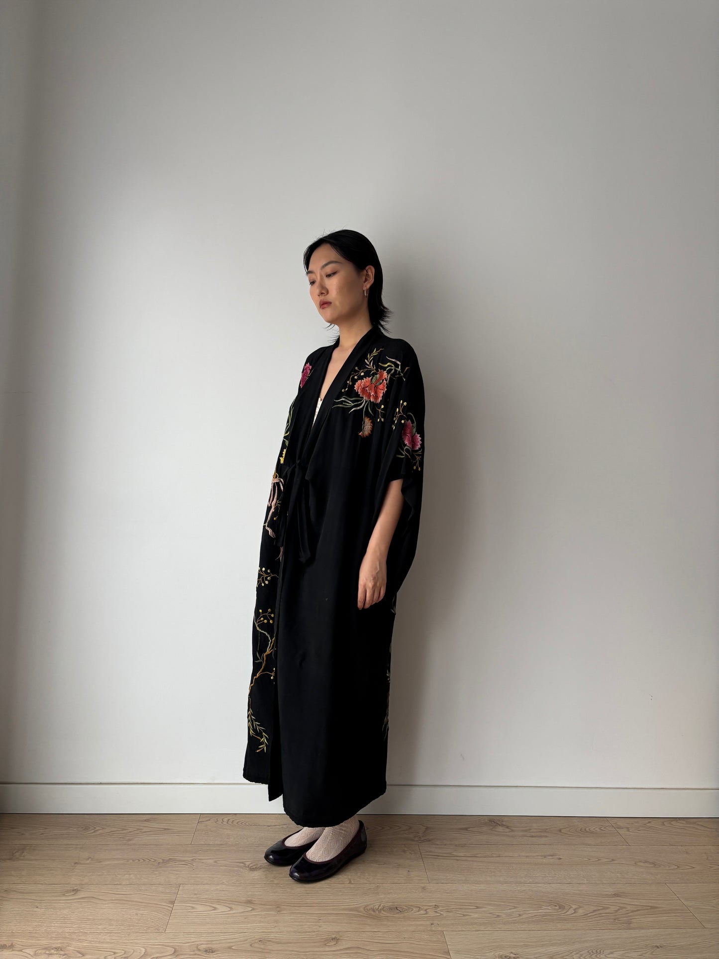 1930s 1920s pure silk handmade embroidered Kimono