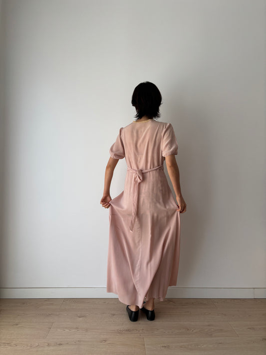 1930s purple lilac silk gown