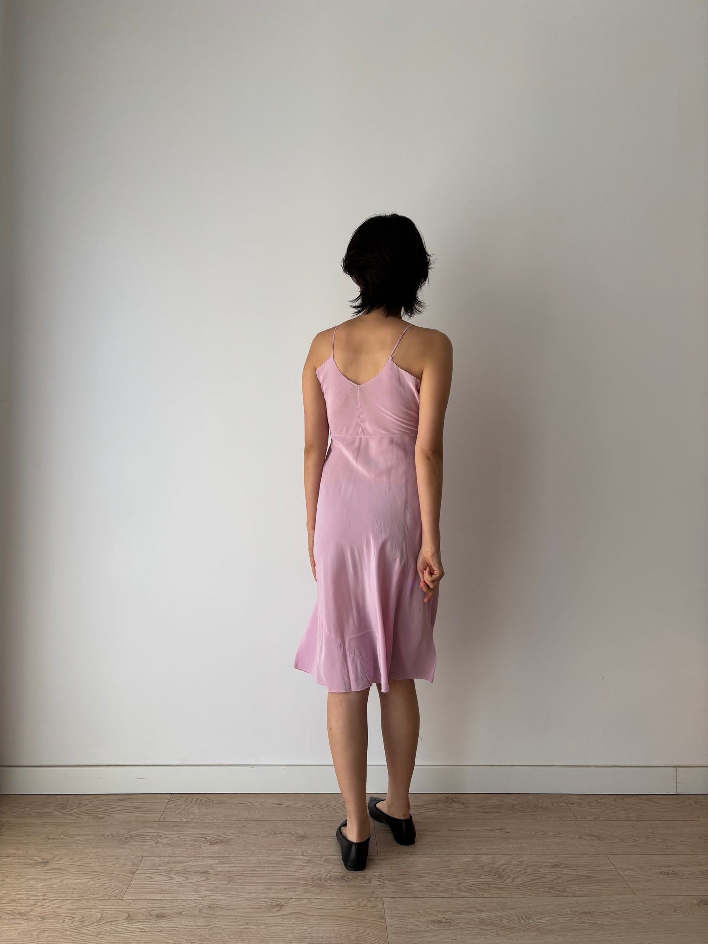 1930s Purple Pure Silk Chiffon Nightgown 2 Piece Set / Jacket and Slip Dress Lingerie Set, Slip dress