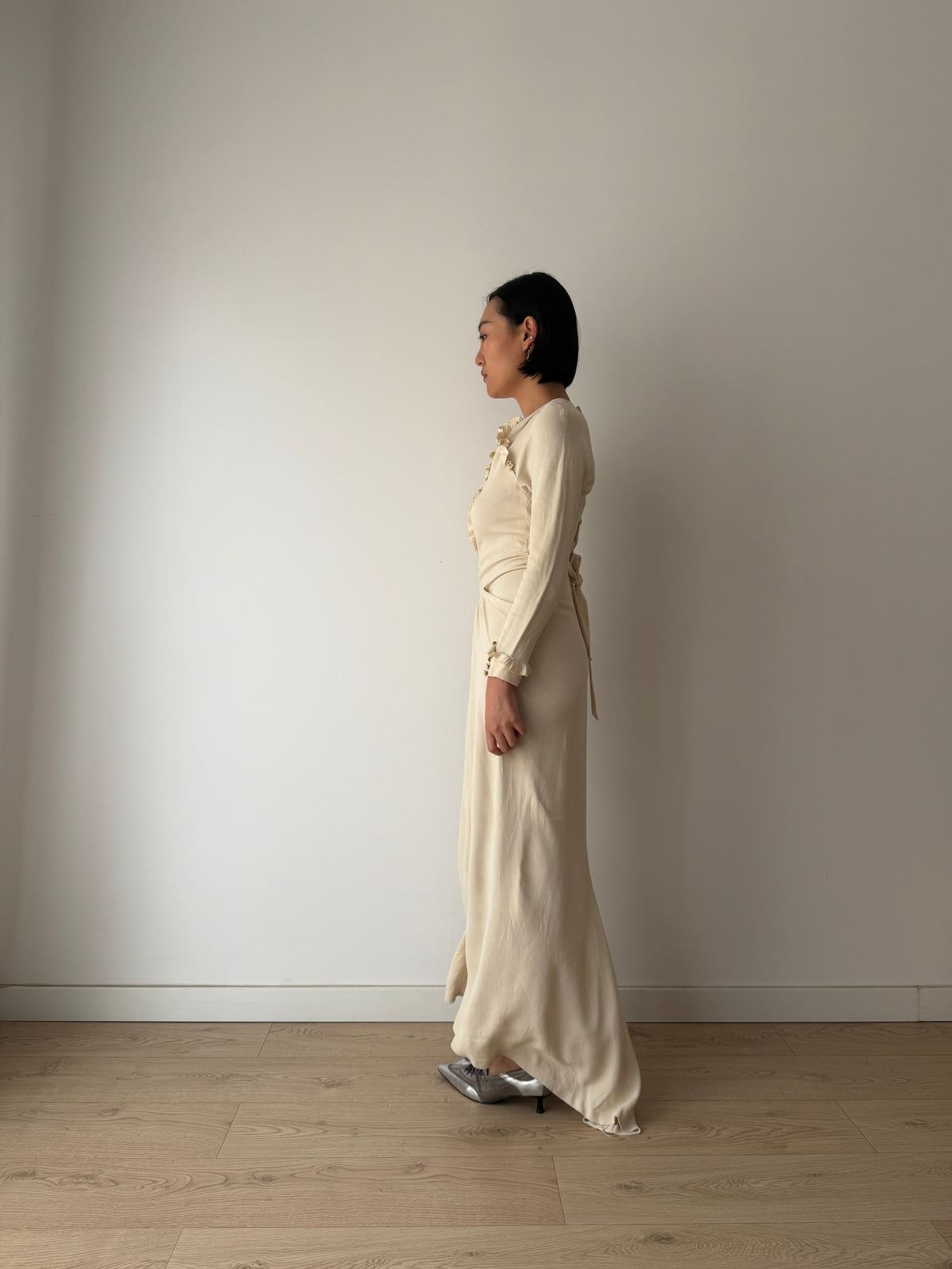 1930s Ivory Silk Blend Bridal Gown, Antique wedding dress
