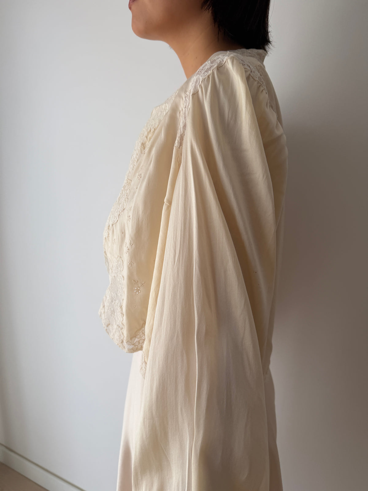 1930s pure silk bed jacket