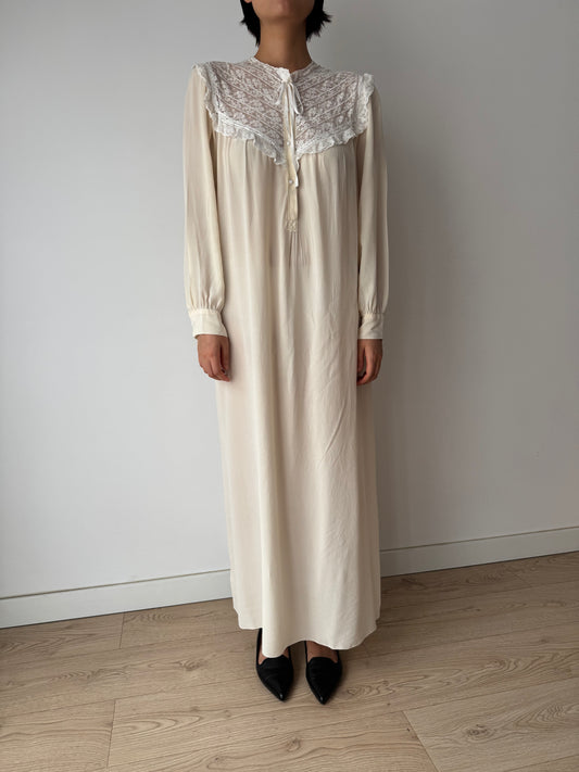 Vintage pure silk lace nightgown