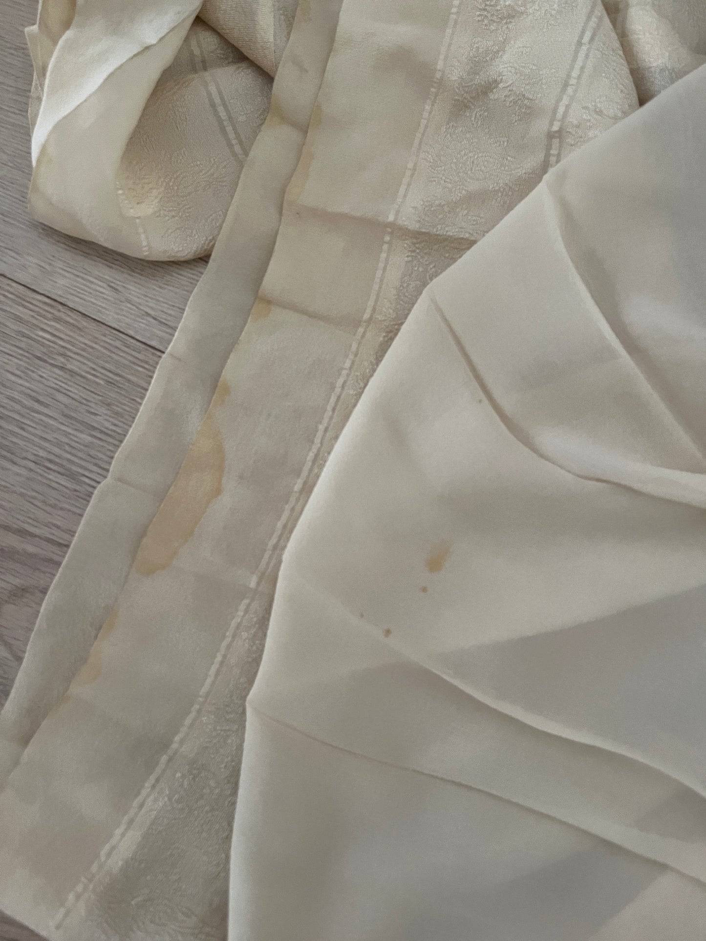 1940s Bridal Pure Silk Cepre Beige Long Pleated Maxi dress size small