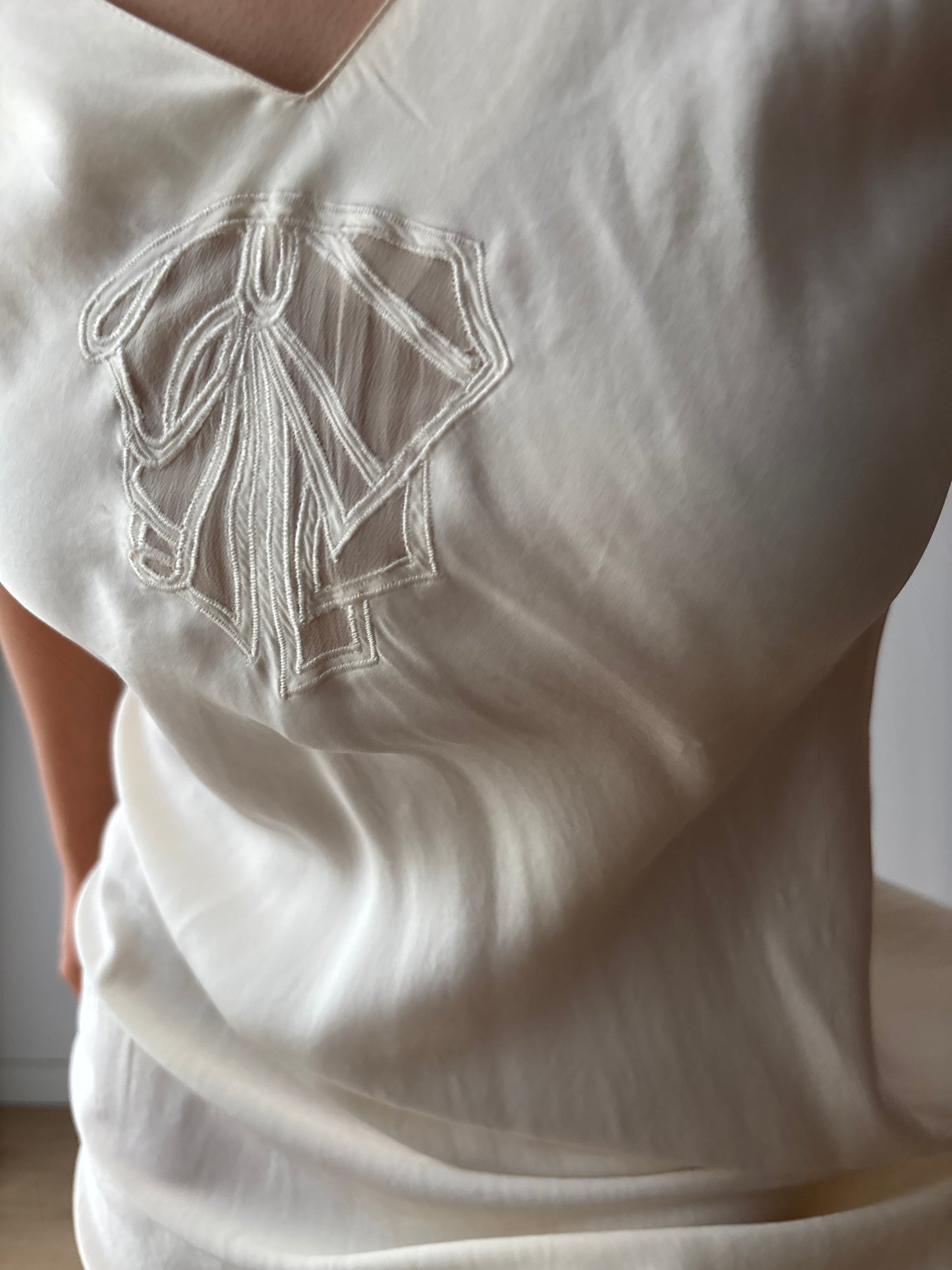 Vintage 90s Y2K liquid pure silk white bridal slip long maxi camisole dress