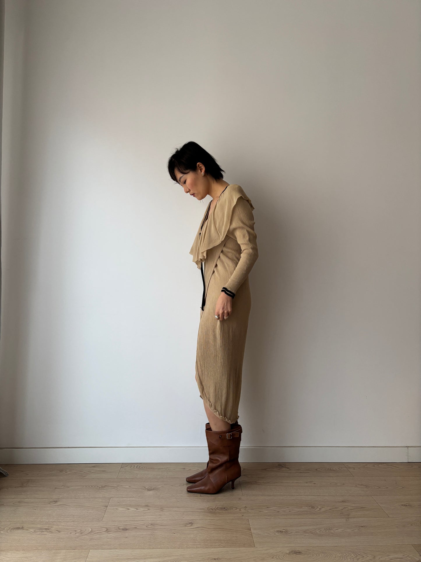 1990s Chloé Silk Wrap Skirt Dress