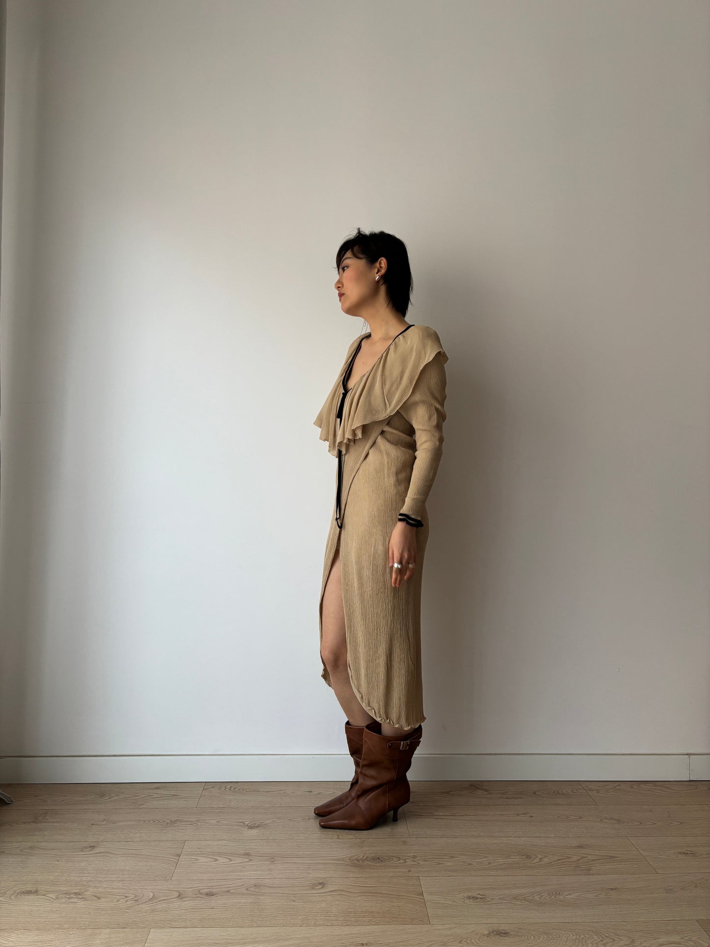 1990s Chloé Silk Wrap Skirt Dress