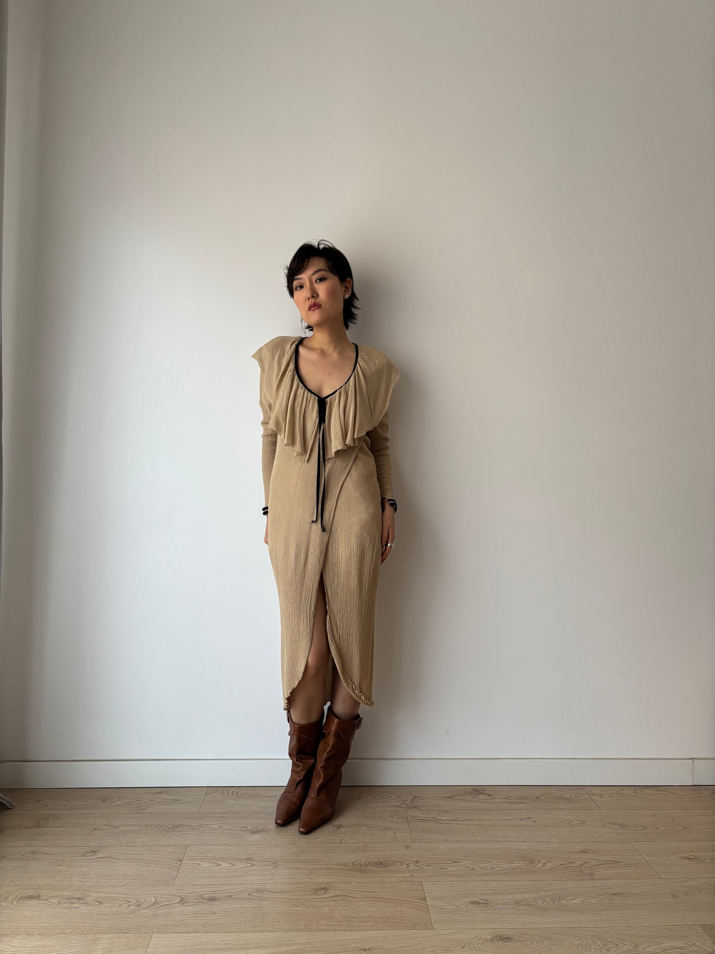 1990s Chloé Silk Wrap Skirt Dress