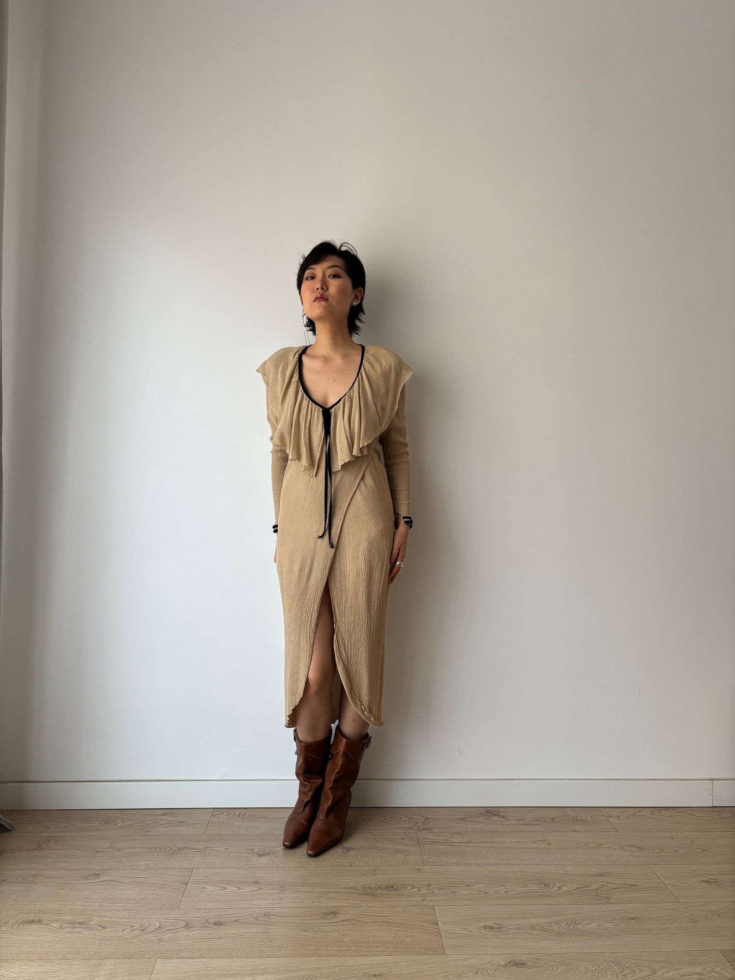 1990s Chloé Silk Wrap Skirt Dress