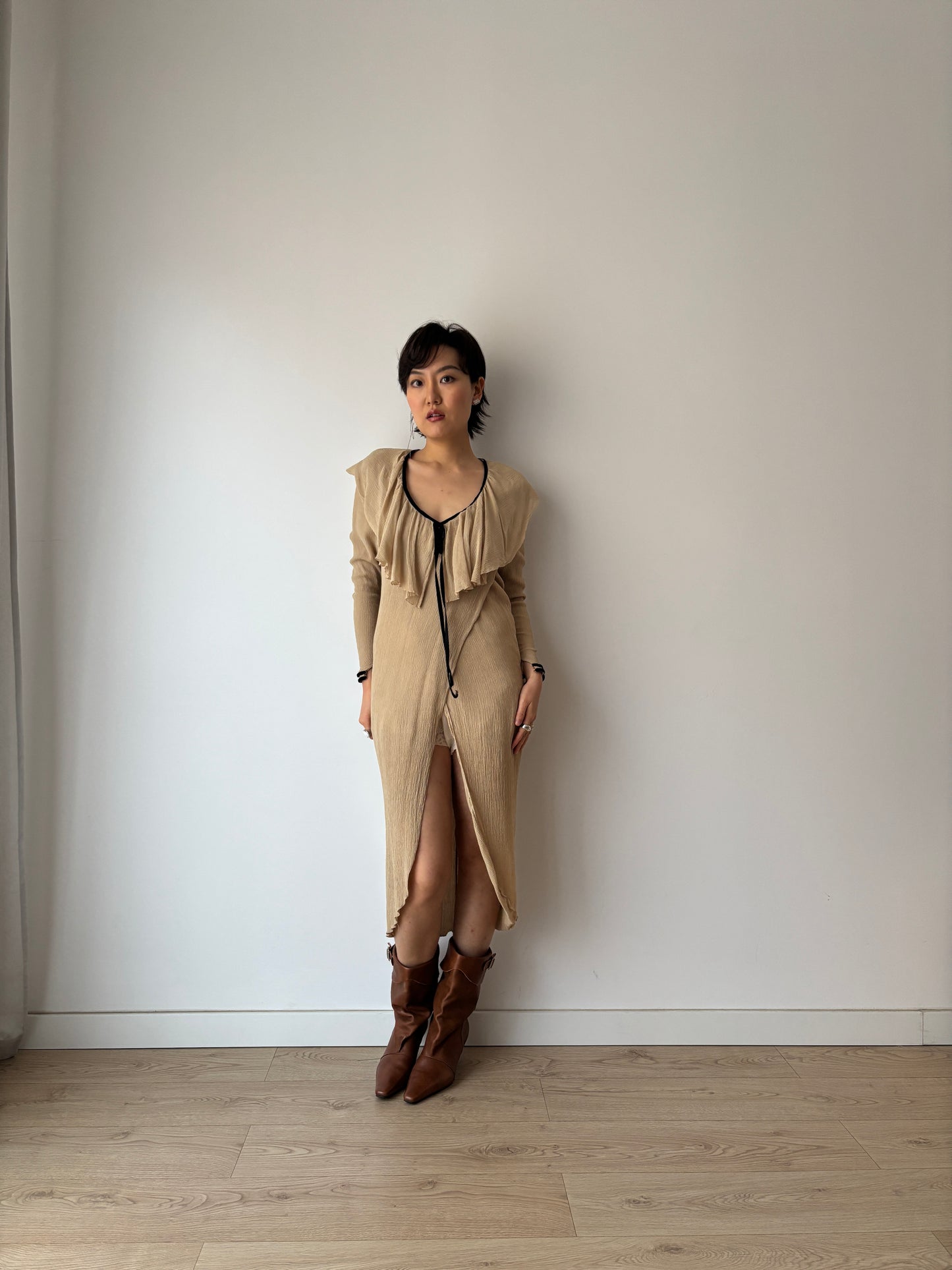 1990s Chloé Silk Wrap Skirt Dress