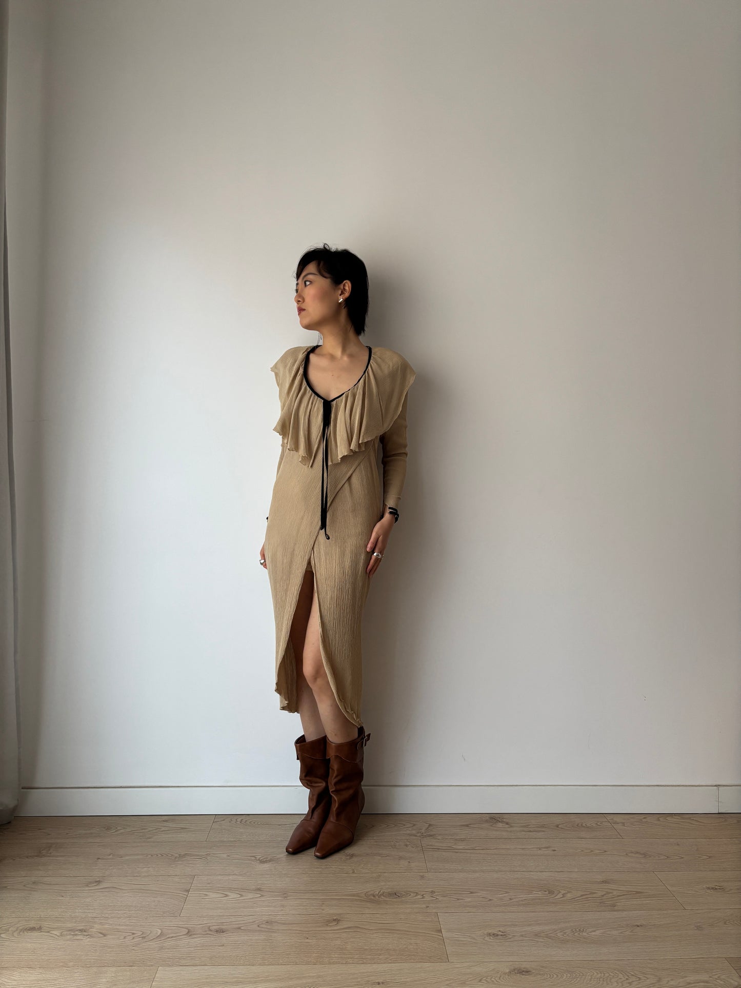 1990s Chloé Silk Wrap Skirt Dress