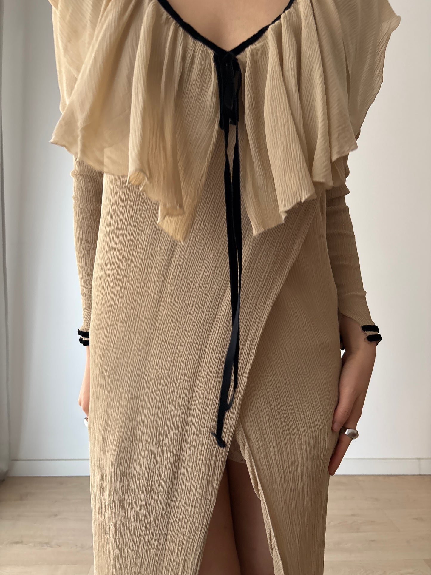 1990s Chloé Silk Wrap Skirt Dress