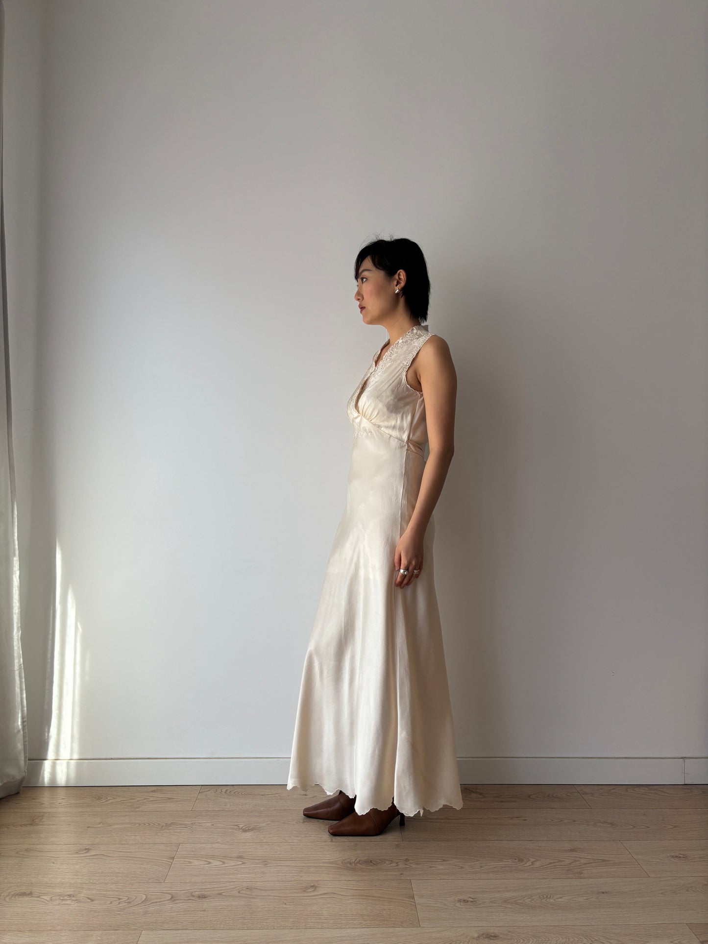 1940s Vintage Silk Bridal Nightgown