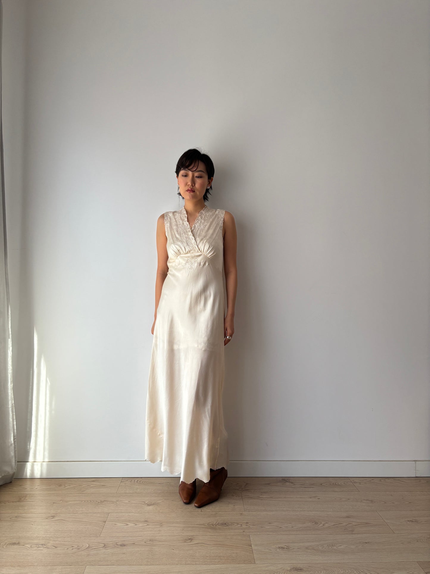 1940s Vintage Silk Bridal Nightgown