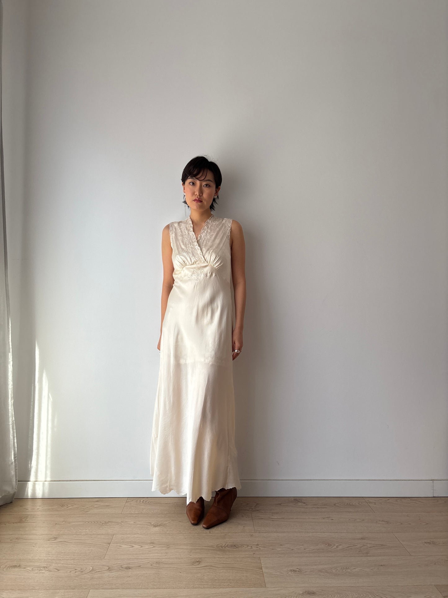 1940s Vintage Silk Bridal Nightgown