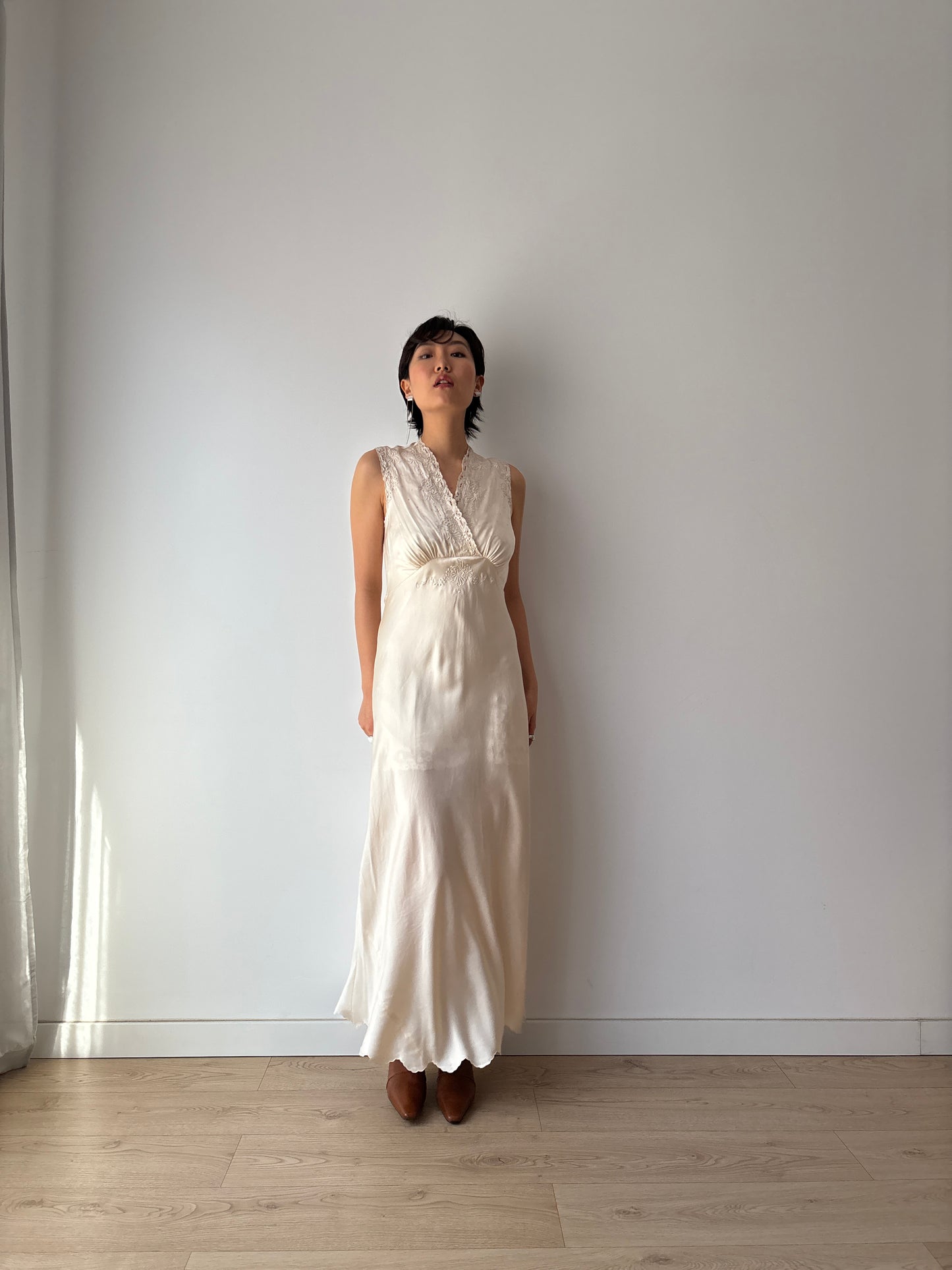 1940s Vintage Silk Bridal Nightgown