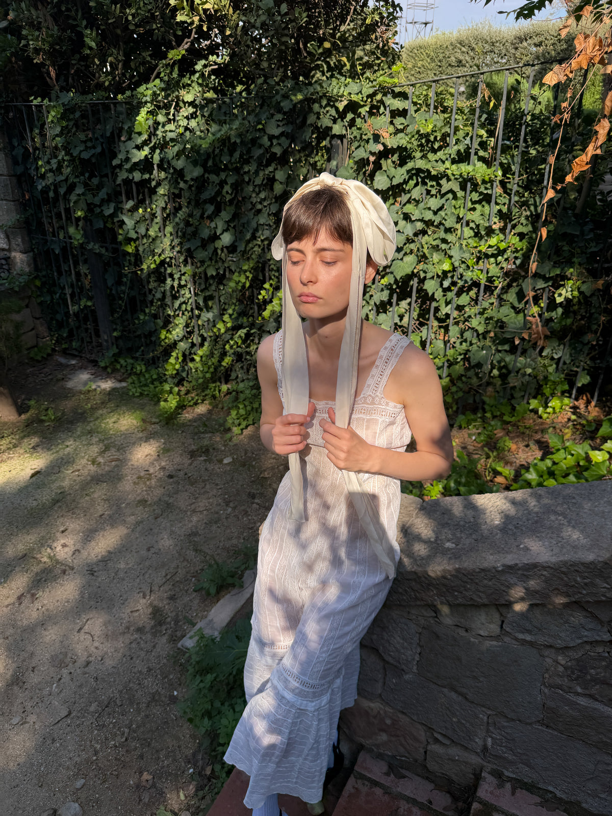 1910s 1915s white Edwardian dress