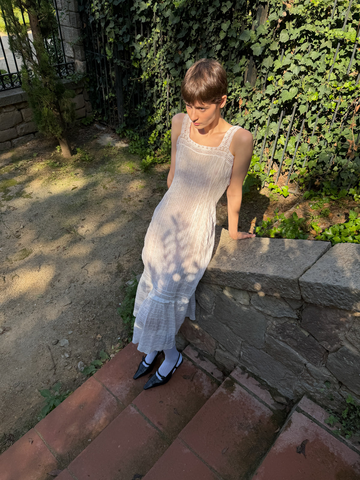 1910s 1915s white Edwardian dress