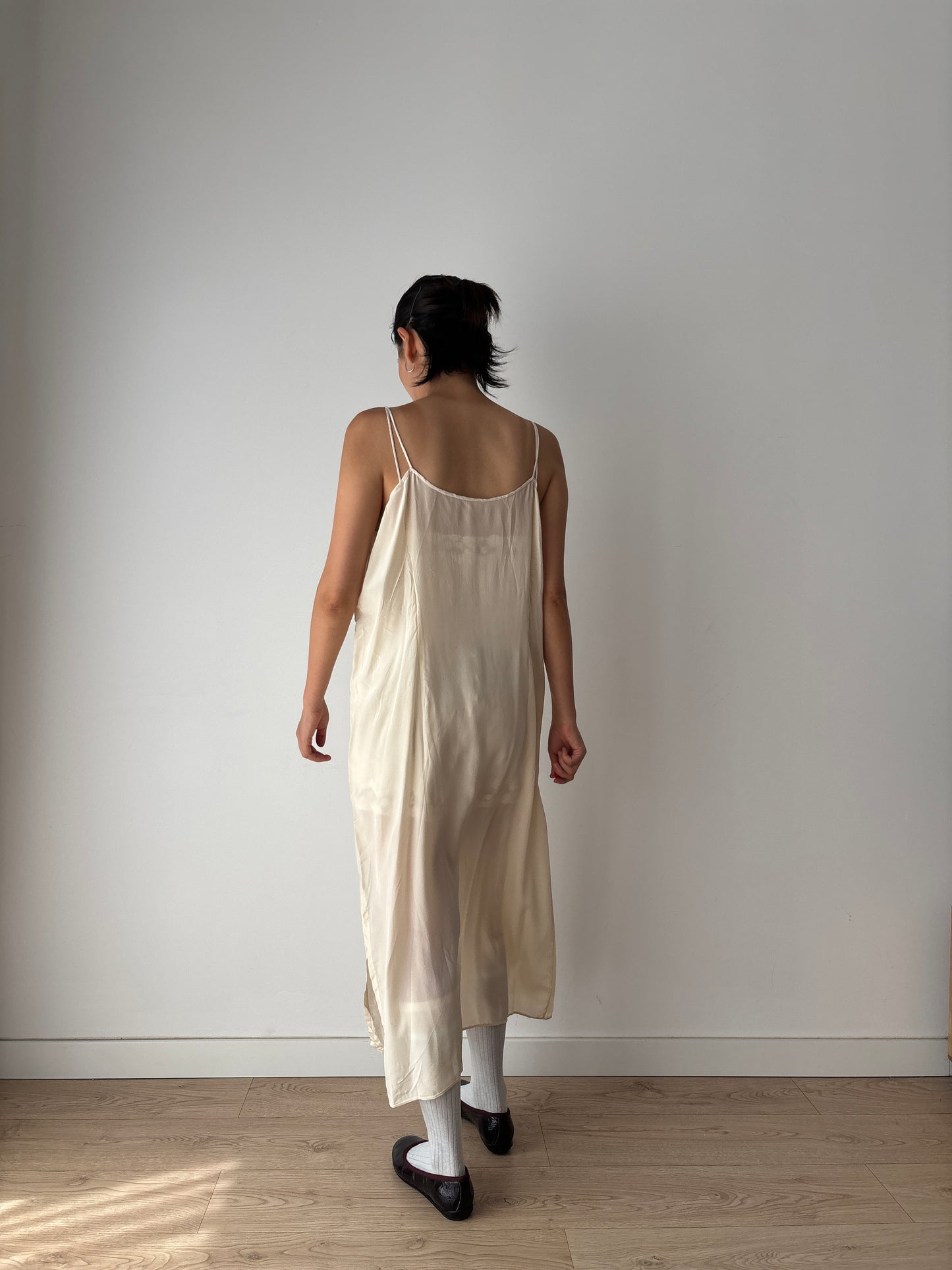 Vintage Pure Silk Nightgown 2 Piece Set / Jacket and NightDress Lingerie Set